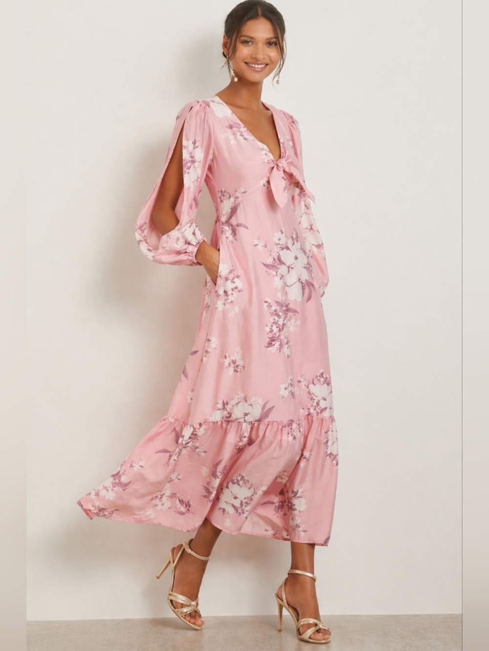 Chelsea 28  Pink & Purple Sydney Floral Maxi Dress